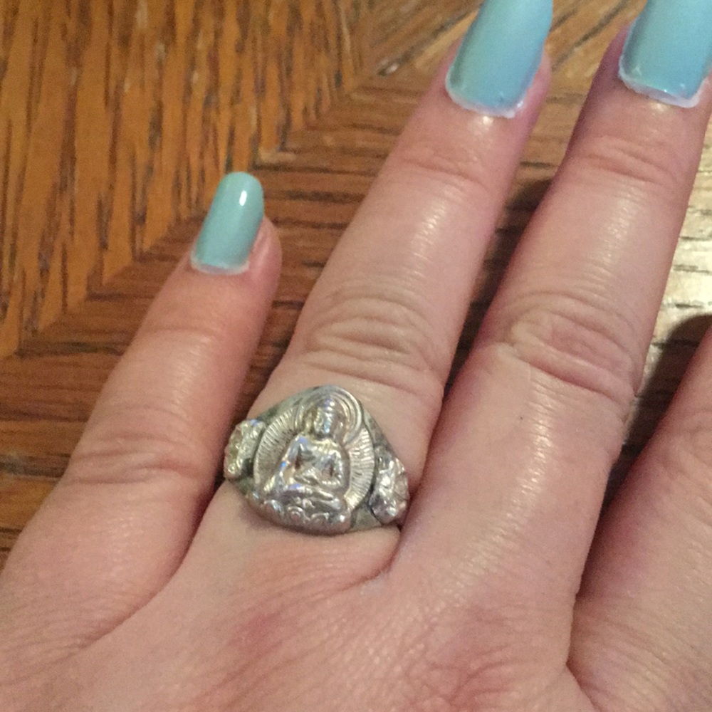 Budda Sterling silver ring